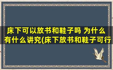 床下可以放书和鞋子吗 为什么 有什么讲究(床下放书和鞋子可行吗？有哪些讲究需要注意？  床下收纳有何讲究？如何放置书和鞋子？)